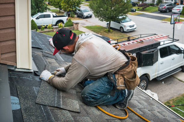 Professional Roofing technician working in Orefield, PA